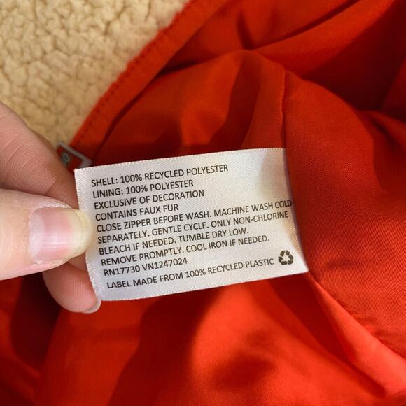 Lego Sweater Women S Small Cream Peony Target Sherpa Full Zip Mock Pocket Jacket - Picture 12 of 15